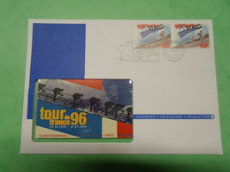 TC28  / Télécarte : Enveloppe Philatélique + Télécarte 83 ème Tour De France 1996 Thématique Cyclisme , Vélo SUPERBE - Pacchetto Da Collezione