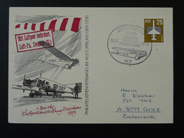 Carte Commemorative Card Aviation Luftpost Zwickau DDR 1989 (ex 1) - Avions