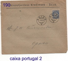 ADVERTISING PRINTED COVER -- SKIENSFJORDENS KREDITBANK - SKIEN 1902 - Cartas & Documentos