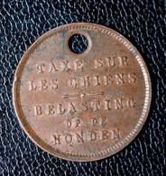 Jeton De Taxe Sur Les Chiens "Année 1926 - Belgique / Belgie" Médaille De Chien - Dog License Tax Tag - Monedas / De Necesidad