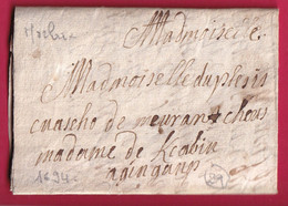 LETTRE DE MORLAIX FINISTERE POUR GUINGAMP 1694 LETTRE COVER FRANCE - ....-1700: Voorlopers