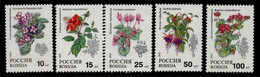 Russia 1993 Flowers / Blumen Complete Set 5v MNH - Nuevos