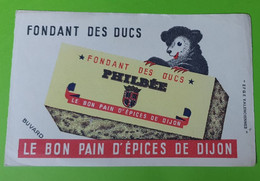 Buvard 67 - Pain D'épices De Dijon PHILBEE - Ours - état D'usage : Voir Photos - 21x14 Cm Environ - Année 1960 - Honigkuchen-Lebkuchen