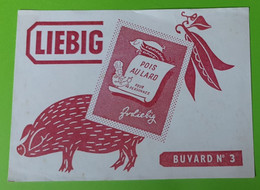 Buvard 223 - Potage LIEBIG - N° 3 Porc Cochon - Etat D'usage : Voir Photos - 20x14.5 Environ - Année 1950 - Soep En Saus