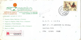 Portugal Registered Cover OLIVEIRA AZEMÉIS Cancel - Covers & Documents