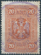 Yugoslavia -Juogoslavia- Revenue Stamp Fiscal Tax,20 Dinara , Used - Servizio