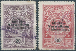 Yugoslavia -Juogoslavia- Montenegro, Revenue Stamps Fiscal Tax Military  Used - Service