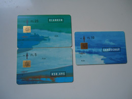 NETHERLANDS  USED PHONECARDS SET 3 LANDSCAPES 2 SCAN - Other & Unclassified