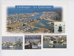 Lechiagat - Le Guilvinec Au Pays Bigouden Multivues Ports De Pêche Aérienne (cp Vierge) - Guilvinec