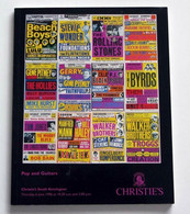 Catalogue Enchères Musique CHRISTIE'S 06/1996 Pop And Guitars ROLLING STONES BEATLES SEX PISTOLS QUEEN CREAM U2 - Books On Collecting