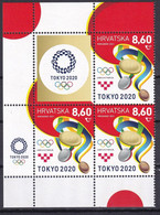 CROATIA 2021,OLYMPIC GAMES TOKYO 2020,SPORT,VIGNETTE,,MNH - Estate 2020 : Tokio
