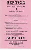 BUVARD & BLOTTER - Pharmacie - SEPTIOX Cicatrisant Et Bactéricide - Laboratoire MITTEAU - PARIS XVII ème - Produits Pharmaceutiques