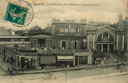 Biarritz * La Gare Du B.A.B. Et L'Hôtel Des 4 Saisons ( Terminus ) * Biarritz Bazar * Commerce BOUTELOUP * Magasins - Biarritz