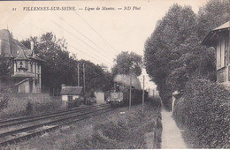 VILENNES SUR SEINE LIGNE DE MANTES ,TRAIN A VOIR !!!! REF 73041 - Villennes-sur-Seine