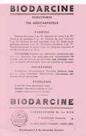 BUVARD & BLOTTER - Pharmacie - BIODARCIN Formule Posologie  - Laboratoire M. DE RIVE - BOCQUILLON Pharmacien Paris XVème - Produits Pharmaceutiques