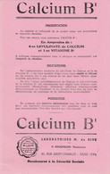 BUVARD & BLOTTER - Pharmacie - CALCIUM B  Posologie  - Laboratoire M. DE RIVE - BOCQUILLON Pharmacien Paris XVème - Produits Pharmaceutiques