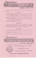 BUVARD & BLOTTER - Pharmacie - CALYPTOPHEDRYL  - Laboratoire M. DE RIVE - BOCQUILLON Pharmacien Paris XVème - Produits Pharmaceutiques