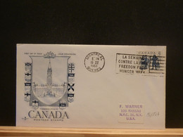 96/507 LETTRE CANADA  1963 FLAMME - Against Starve
