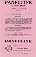 BUVARD & BLOTTER - Pharmacie - PANFLUINE Du Docteur MOITY  - Laboratoire M. DE RIVE - BOCQUILLON Pharmacien Paris XVème - Produits Pharmaceutiques