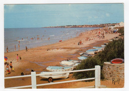 CPSM Couleur Brétignolles Sur Mer 85 Vendée La Grande Plage Et La Côte Canots éditeur Chapeau à Nantes - Bretignolles Sur Mer