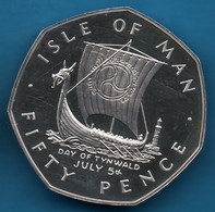 ISLE OF MAN 50 PENCE 1979 D KM# 51a DAY OF TYNWALD  Silver Proof  .925 Argent - Île De  Man