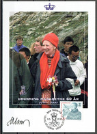 Martin Mörck. Greenland 2000. Queen Margrethe II Michel 351, Special Card.  Signed. - Covers & Documents