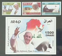 2021 NEW *** Iraq MNH Pope Francis Visit To Iraq - Set + Block (**) - Iraq