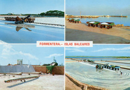 CPM Formentera 4 Vues Salinas Y Vista Del Puerto (marais Salants) NEUVE - Formentera