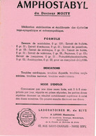 BUVARD & BLOTTER - Pharmacie - AMPHOSTABYL Du Docteur MOITY - Laboratoire M. DE RIVE - BOCQUILLON Pharmacien Paris XVème - Produits Pharmaceutiques