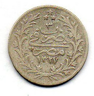 EGYPT - OTTOMAN PERIOD - SULTAN MUHAMMAD V, 2 Qirsh, Silver, Year 3, AH1327, KM #307 - Egypte