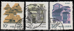Chine 1986. ~ YT 2779/83 - Constructions Provinciales (3 V.) - Gebraucht