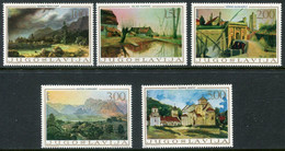 YUGOSLAVIA 1968 Landscape Paintings MNH / **.  Michel 1298-1302 - Ungebraucht