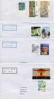 4 Covers To Belgium From Mutsu City - See Nice Stamps And Cancellations - Ref 1 - Storia Postale
