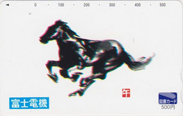 Carte Prépayée JAPON - ANIMAL - CHEVAL - HORSE JAPAN Prepaid Tosho Card  - 332 - Pferde