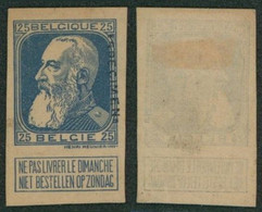 Grosse Barbe - N°76 çàd 25C Bleu Non Dentelé + Surcharge SPECIMEN. Gommé - Essais & Réimpressions