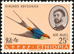 Ethiopie. Ethiopia. 1967 .  Hirondelle Striée.  Lesser Striped Swallow - Golondrinas