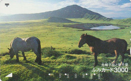 Carte Prépayée JAPON - ANIMAL - CHEVAL Chevaux  - HORSE Horses JAPAN Prepaid Fumi Card - 348 - Cavalli