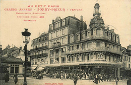 Troyes * Commerce Magasin AU PETIT PARIS * Habillement Chassures Mode * Annexe JORRY PRIEUR * Cpa Pub Publicité - Troyes
