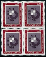 YUGOSLAVIA 1969  Olympiad For The Deaf Block Of 4 MNH / **.  Michel 1342 - Ungebraucht