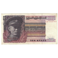 Billet, Birmanie, 10 Kyats, Undated (1973), KM:58, B+ - Myanmar