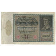 Billet, Allemagne, 10,000 Mark, 1922, 1922-01-19, KM:70, B+ - 10.000 Mark