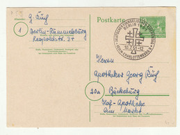 Deutsche Evangelische Kirchentag 1951 Berlin Special Pmk On Postal Stationery Postkarte Posted B211110 - Postcards - Used