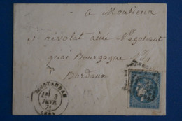 AH9 FRANCE BELLE LETTRE  1871 MONTAUBAN  POUR  BORDEAUX  + AFFRANCH. INTERESSANT - 1870 Ausgabe Bordeaux