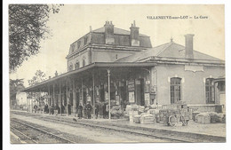 47-VILLENEUVE-SUR-LOT- La Gare... 1915  Animé - Villeneuve Sur Lot