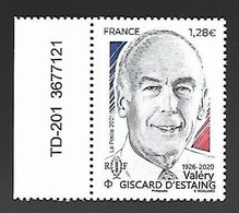 France 2021 - Yv N° 5543 ** - Valéry GISCARD D’ESTAING - Unused Stamps