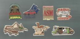 PINS PIN'S AUTO 551 TOYOTA LONG BEACH WORKER AUTOMOBILE USA PAOLI PARIS DAKAR CARINA LOT 7 PINS DONT 3 AB ARTHUS - Toyota