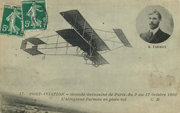 AVIATION  Port Aviation Grande Quinzaine De Paris M. FARMAN - Riunioni