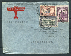 1939 B.M.S. Congo Secretariat Leopoldville Airmail Cover - Dr Saxton, Baptist Missionary Society London England - Cartas & Documentos