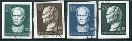 YUGOSLAVIA 1962 Tito 70th Birthday Imperforate Ex Block  Used.  Michel 1003-06B - Gebruikt