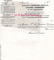 75 - PARIS -RARE LETTRE COMPAGNIE ASSURANCES GENERALES- P. LE VASSEUR- DIRECTEUR- 87 RUE RICHELIEU- - Banca & Assicurazione